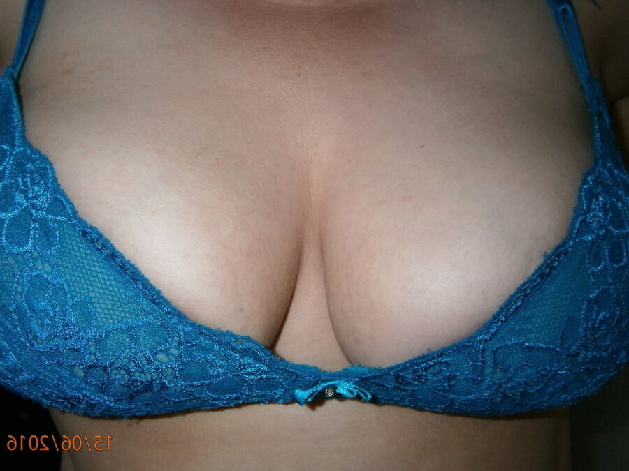 My wife in blue panties