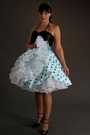 Beauty of a woman in a skirt