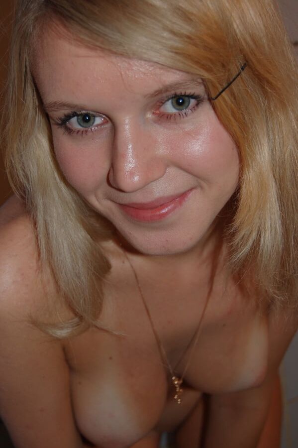 Hot blonde in the shower
