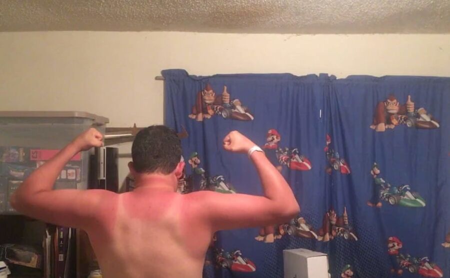 My shirtless body