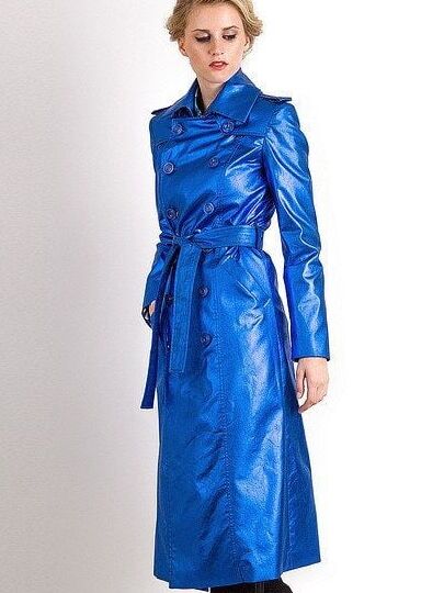 Blue Leather Coat - by RedBull