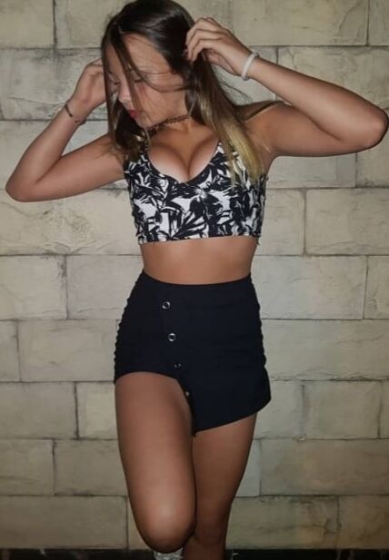 Mandy displays her juicy young rack