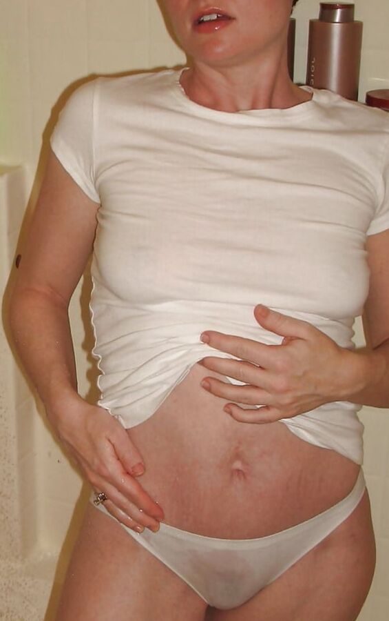 Panties and T shirt shower