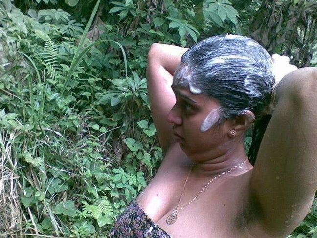 aunty bathing