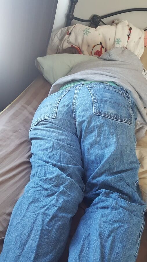 Ass jeans cum