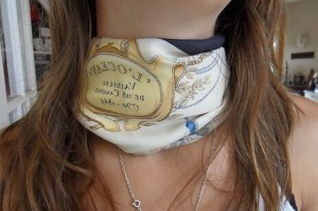 Silk scarf fetish