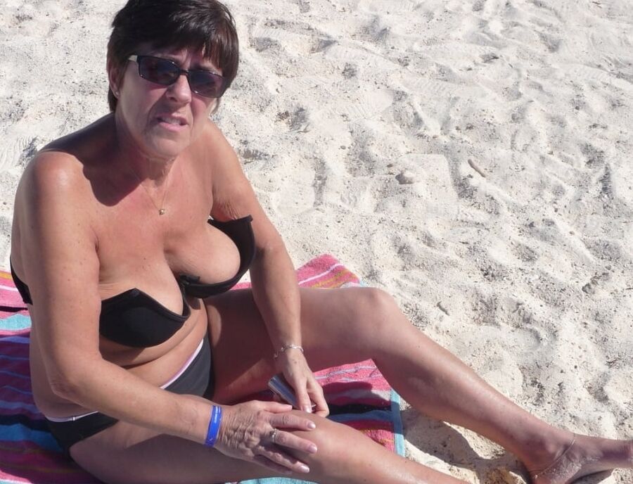 Big Boobed Amateur + GILF Flashing and Sunbathing