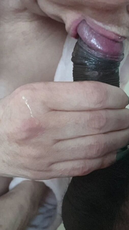 Old whore sucking dick dipped in piss
