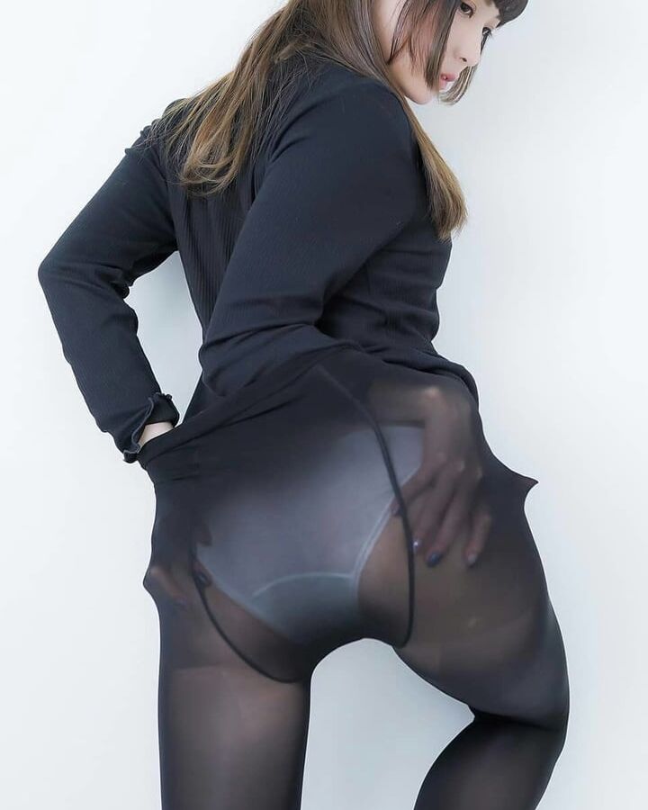 Black stockings nylon pantyhose