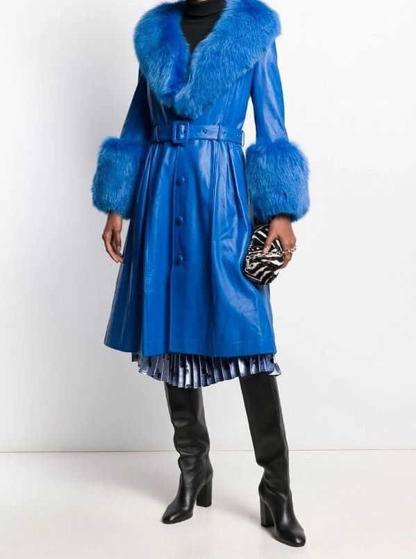 Blue Leather Coat - by RedBull