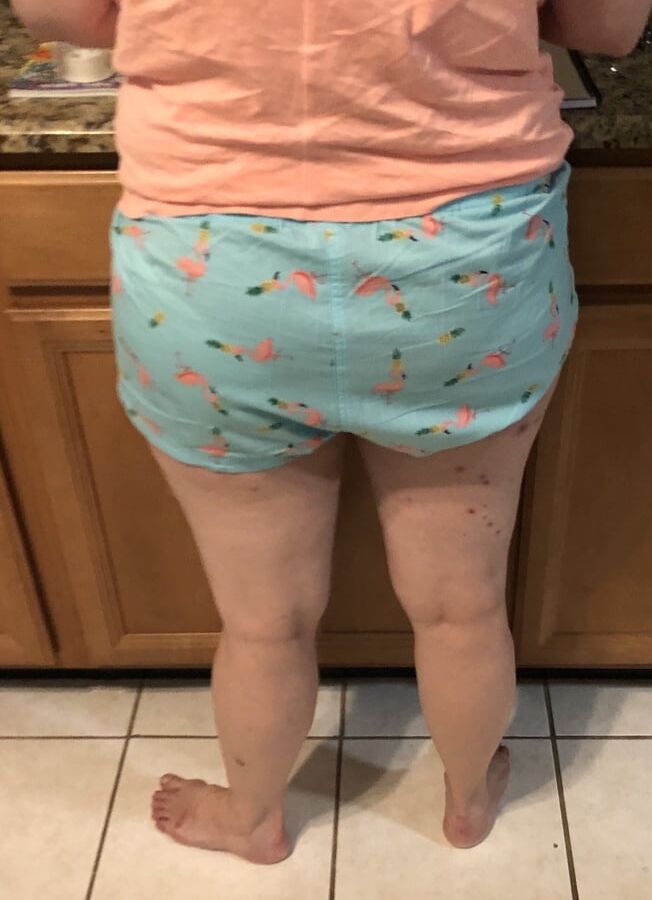 Her PJs, dress, panties and bra