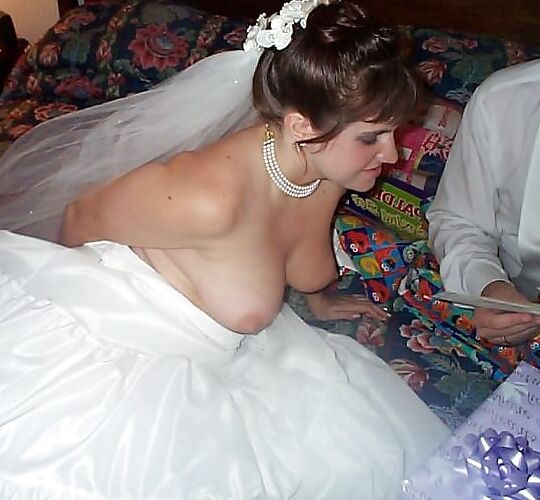 Here cums the bride!