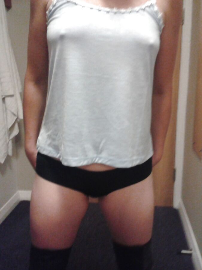 My wife in a hotel
