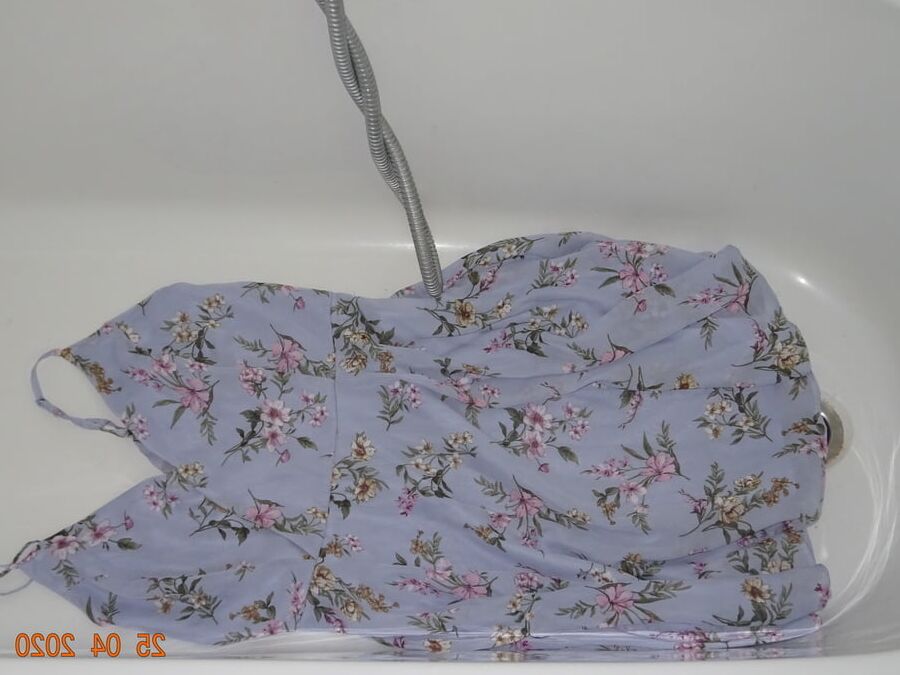 piss on floral dress