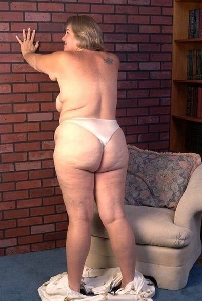 Mature hanging breast