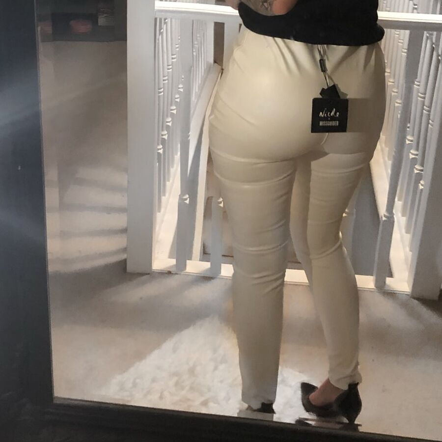 White Leather Pants - by Redbull