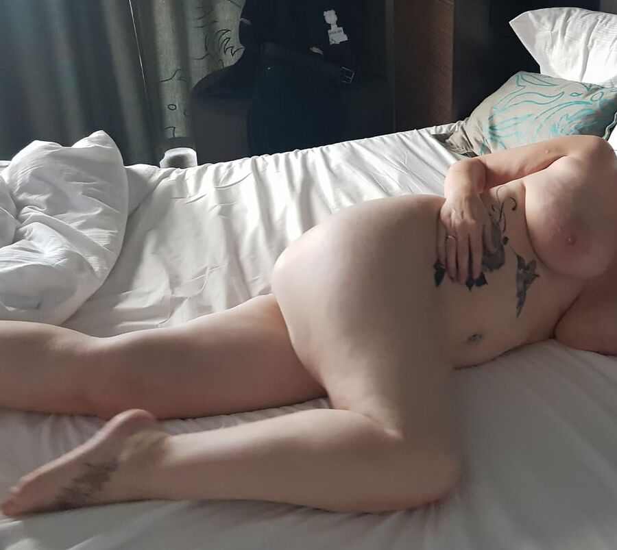 My wife in a hotel