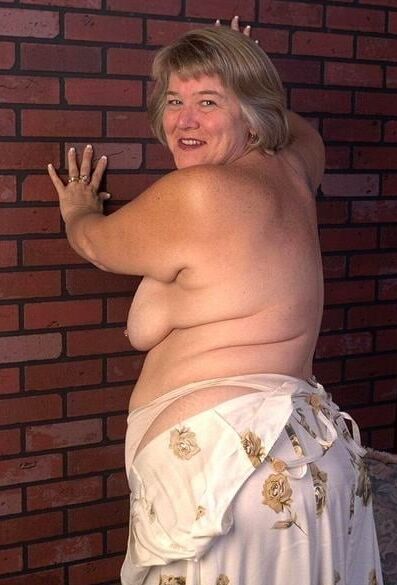 Mature hanging breast