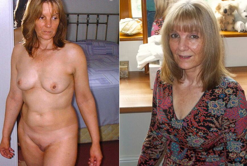 Dressed undressed mature milf !