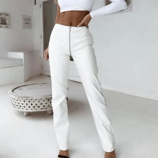 White Leather Pants - by Redbull