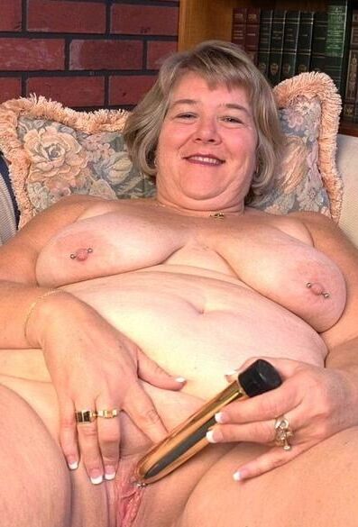 Mature hanging breast