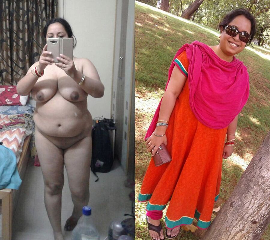 Indian women dressed and undressed