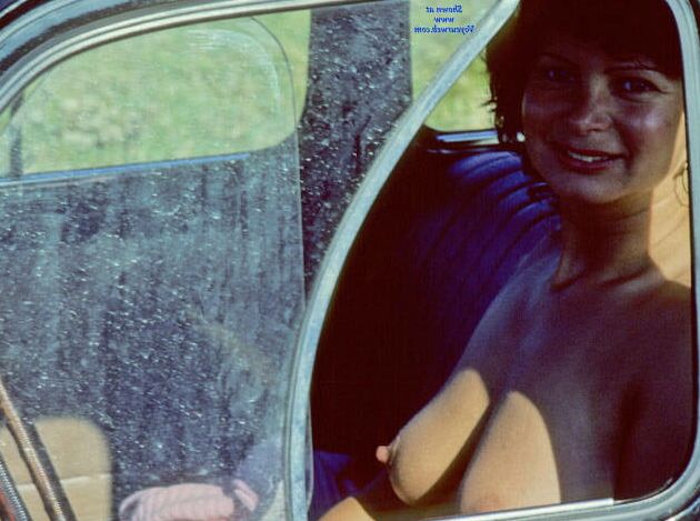 very sexy Lisa - nude naked milf - beach and car - hairy