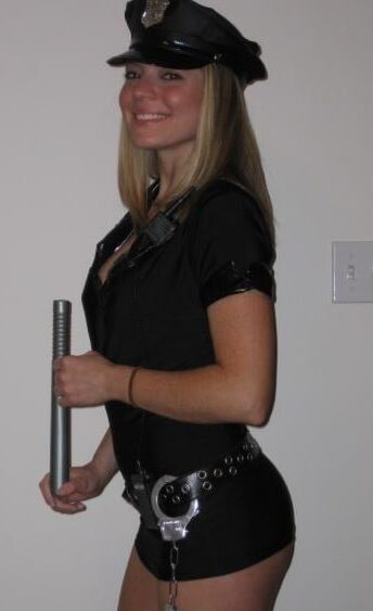 Amateur blonde fancy dress undress!!