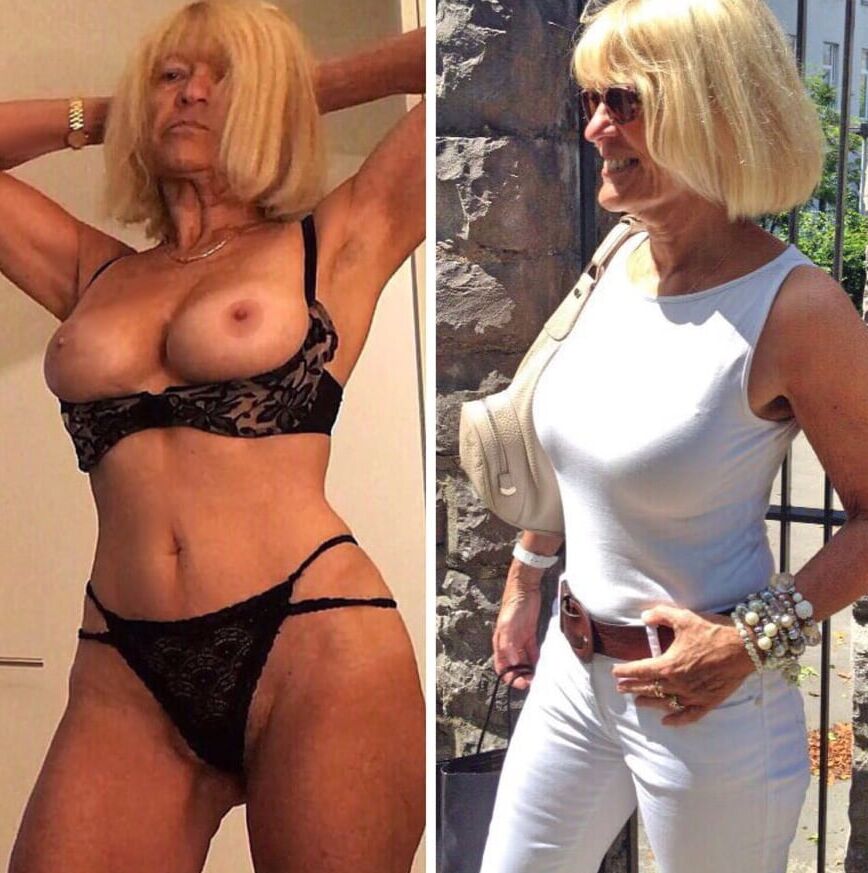 Dressed undressed mature milf !