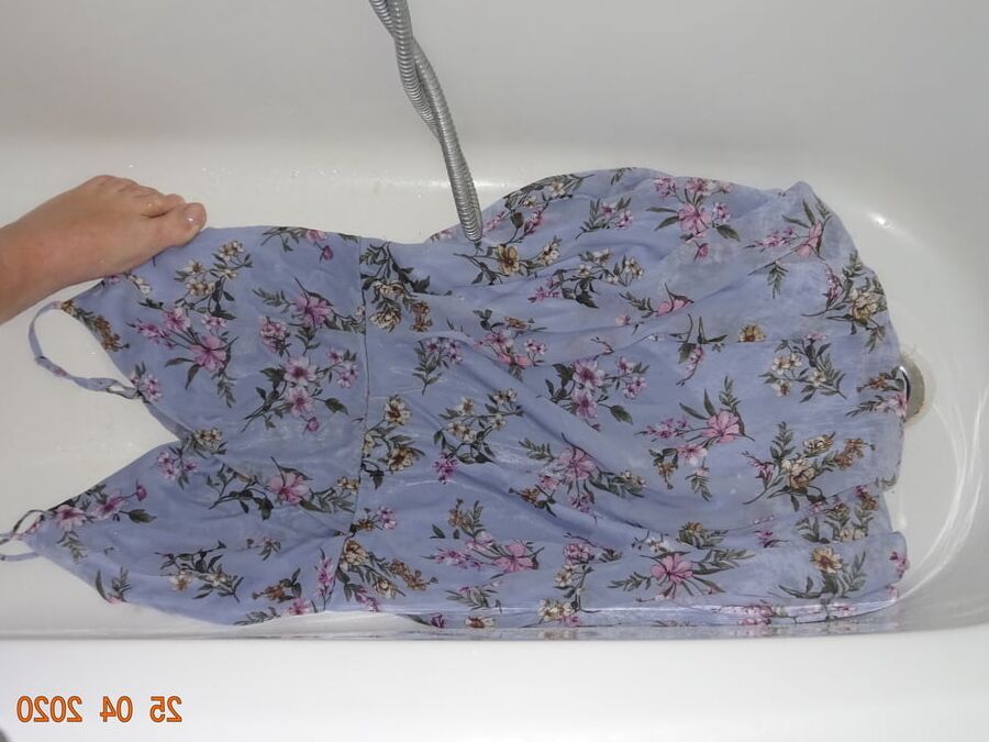 piss on floral dress