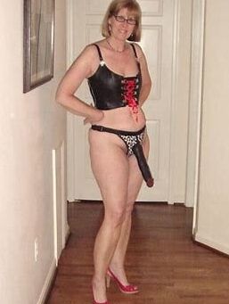Women wearing strap-on