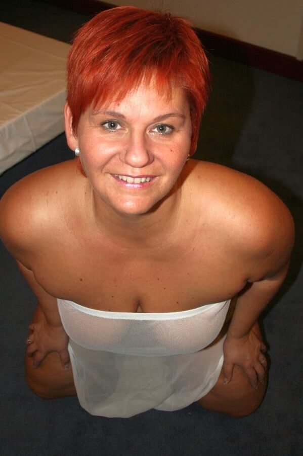 Posing in white ...