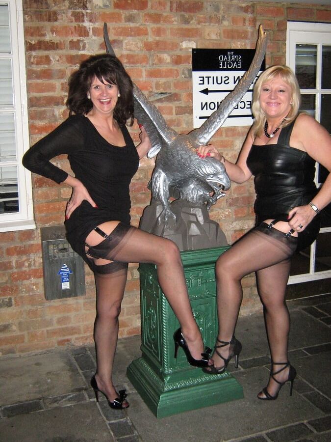 Two MILFs in lingerie