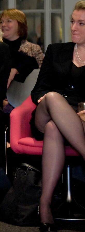 Two MILF Business Bitches in Black Hose