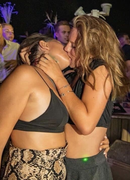 Hot girls party and kissing
