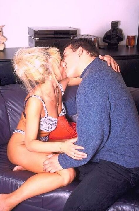 MILF blue couch