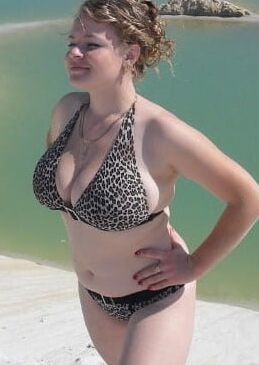 Big tits on the beach
