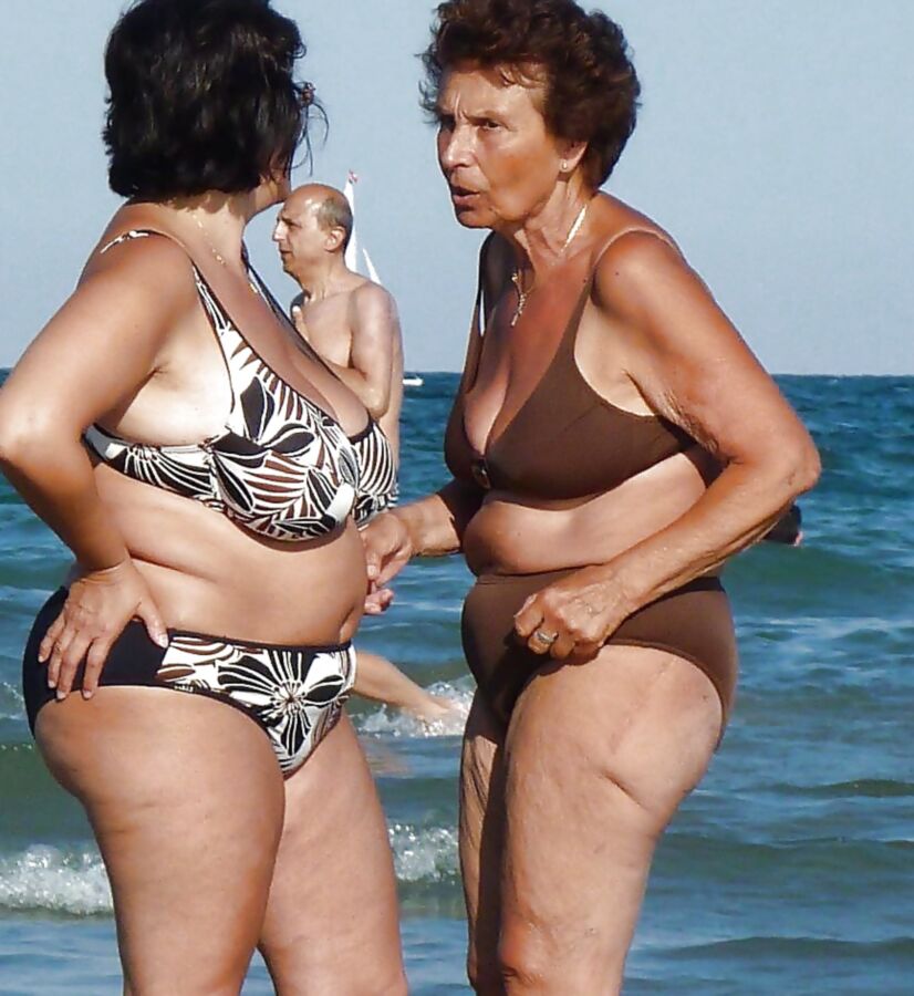 Big tits on the beach