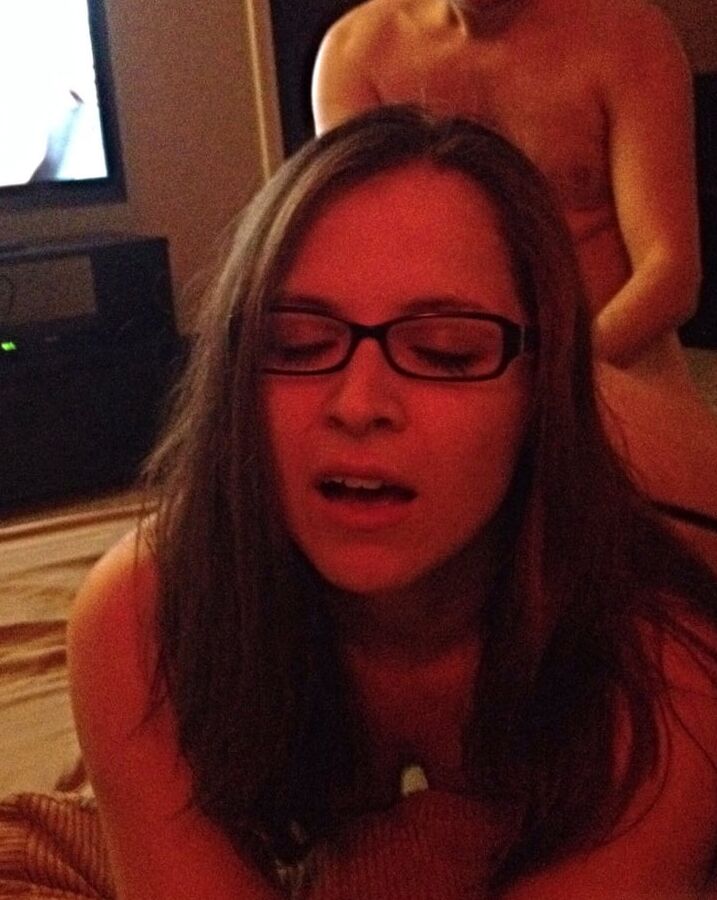 Funny brunette w small boobies