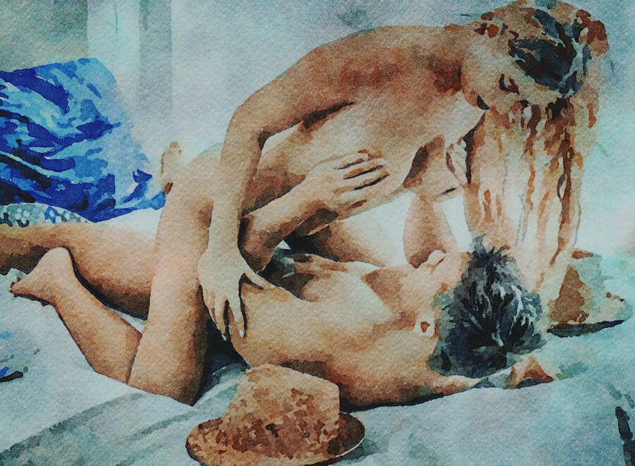 Digital Erotic Watercolor
