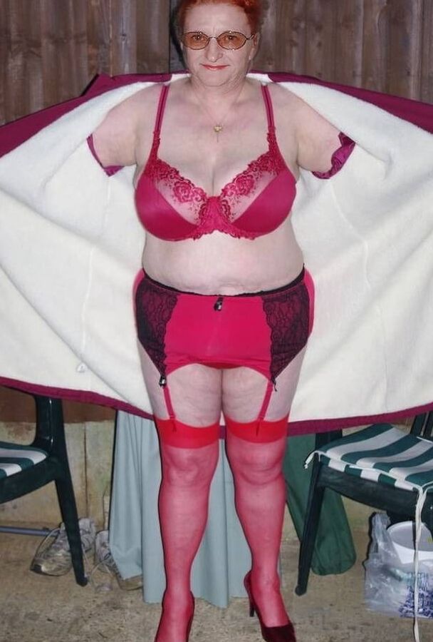 Mature Women in Red Bras