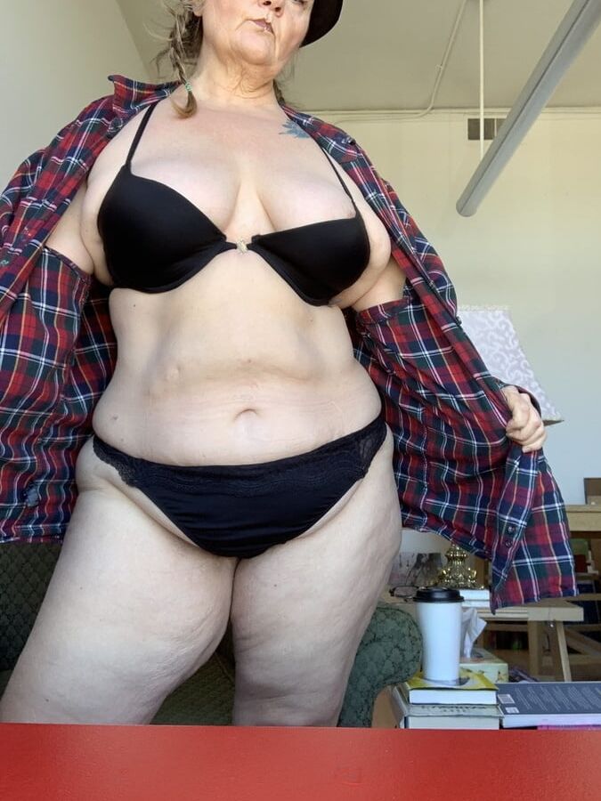 Older and hot (In lingerie)