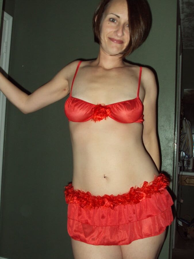 Slut Wife Red Lingerie