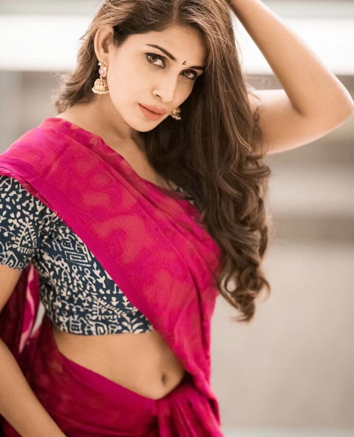 Samyuktha hot saree stills