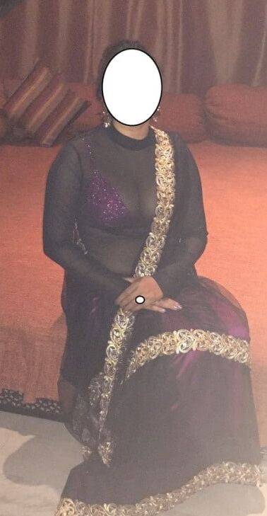 Desi Wife transparent saree with Bra