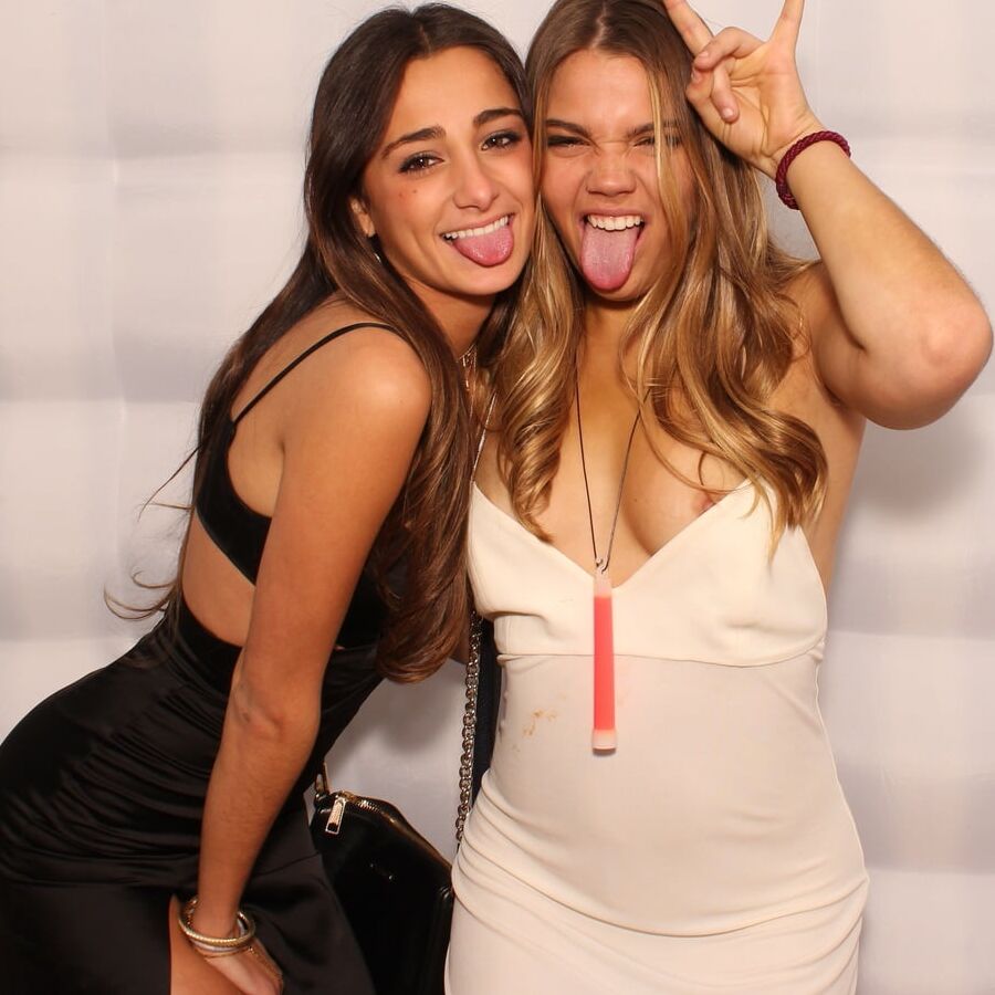 Photobooth bitches exposing boobs and ass