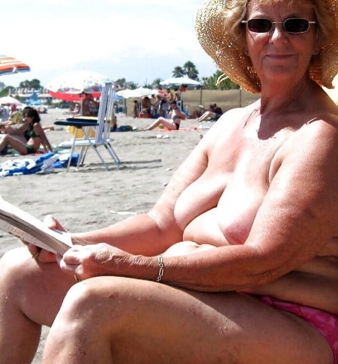 Granny Blond Beach