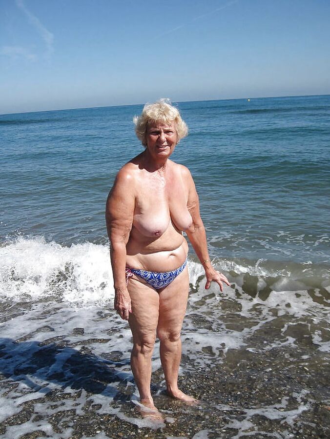Granny Blond Beach