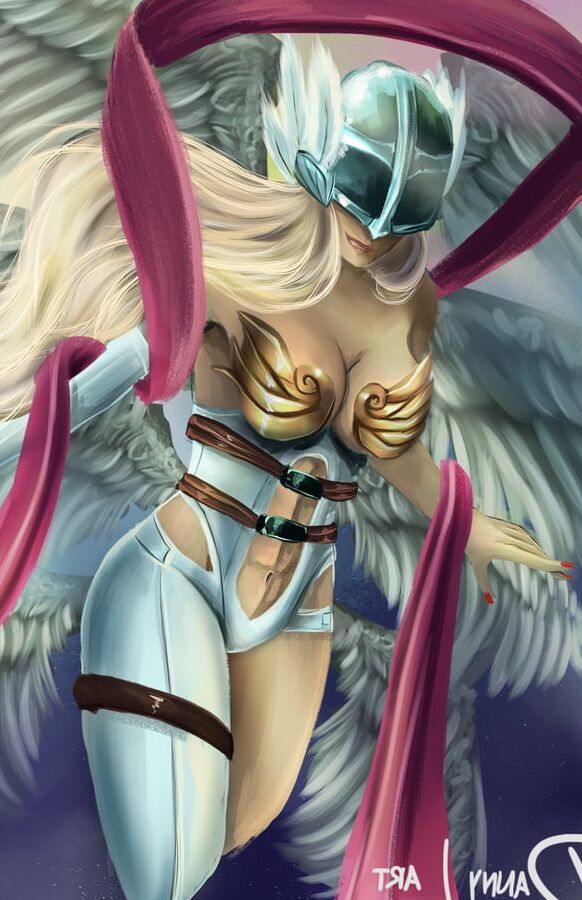 Angewomon &amp; LadyDevimon Hentai