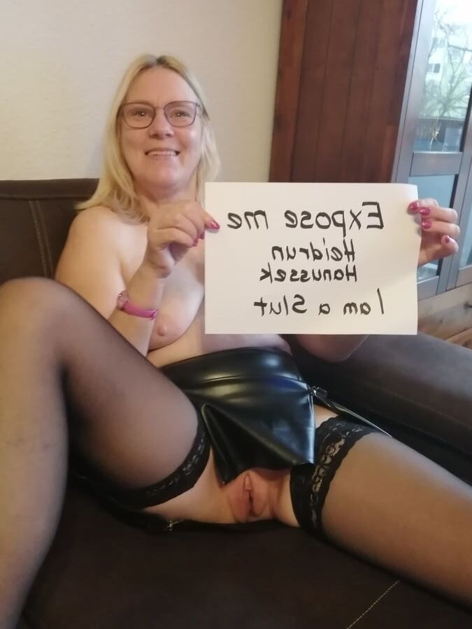 Sluts holding expose me signs